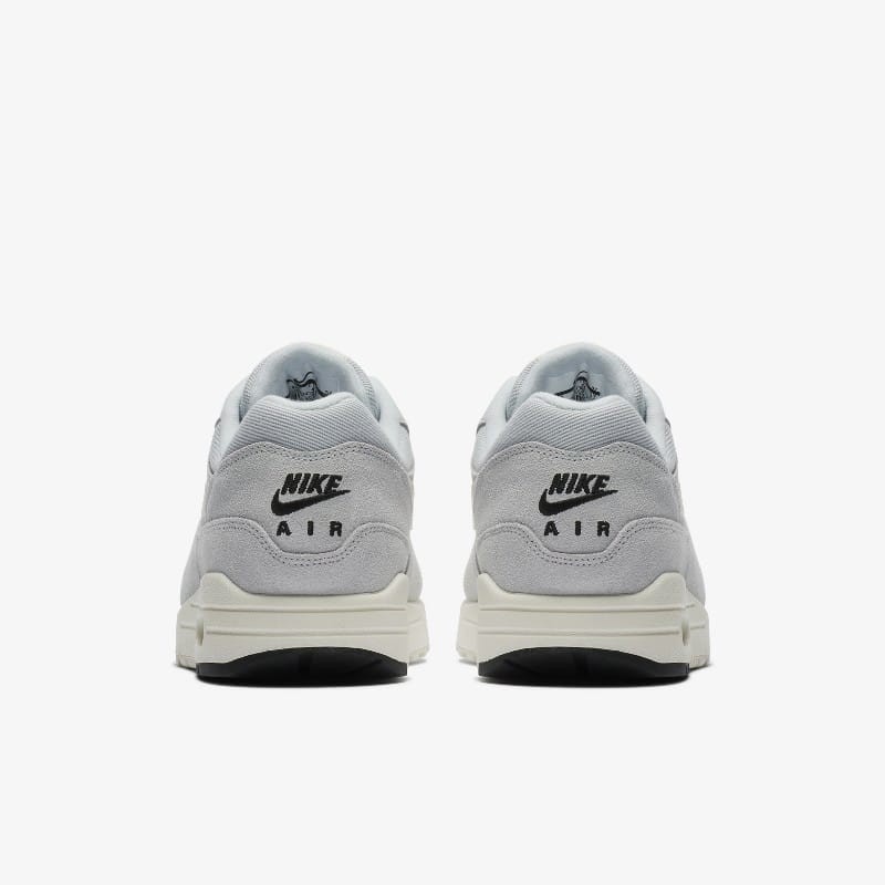 Air max 1 premium sale pure platinum sail black white